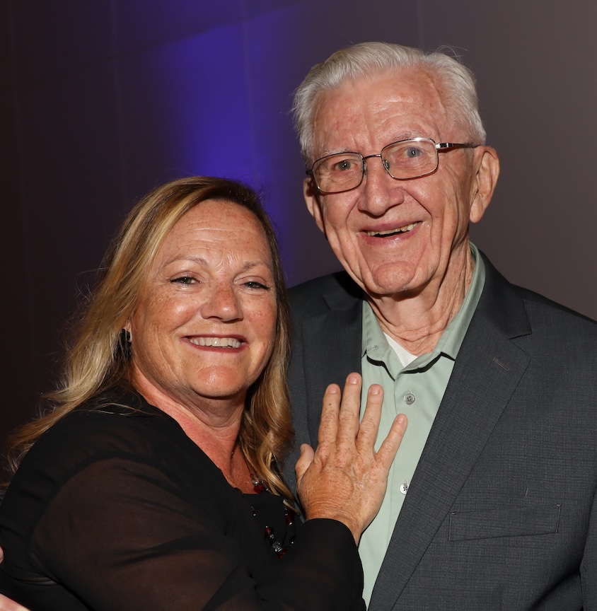 Medium shot of Demasi and Burke at Sept. 4th gala