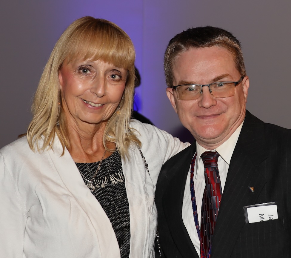 Medium shot of Melissa and Jim at Sept. 4th gala