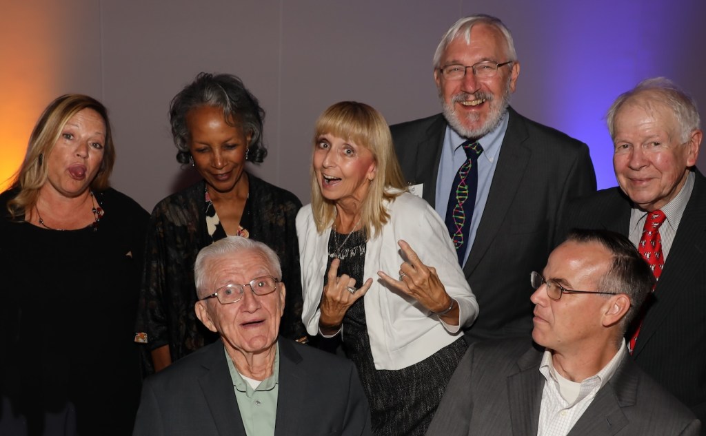 Individuals at Sept. 4th gala acting silly